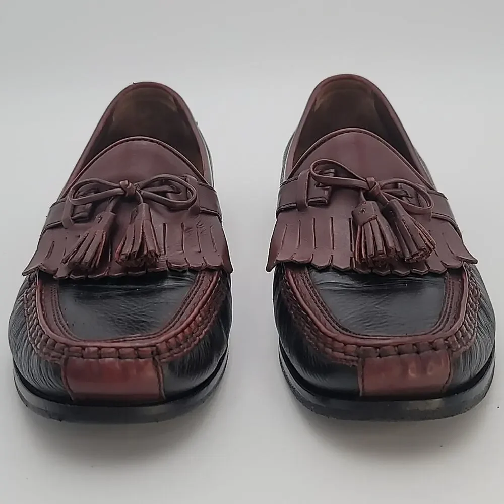JOHNSTON & MURPHY sz10 ARAGON Kiltie Tassel Moc Toe Loafer NICE